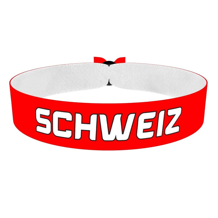 Zum Produkt Schweiz Flagge Stoffarmband