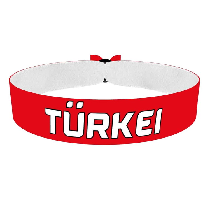 Zum Produkt Türkei Flagge Stoffarmband