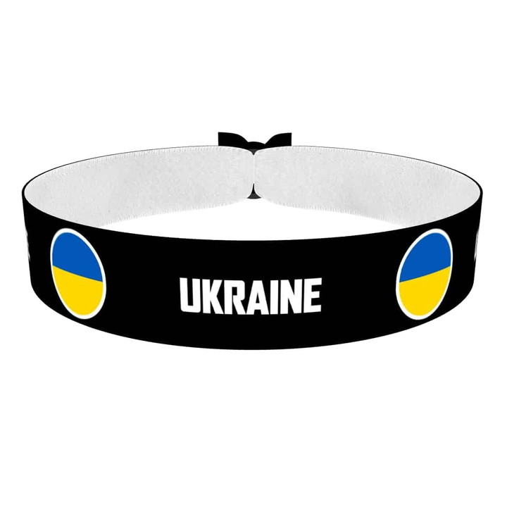 Zum Produkt Ukraine runde Flaggen Stoffarmband