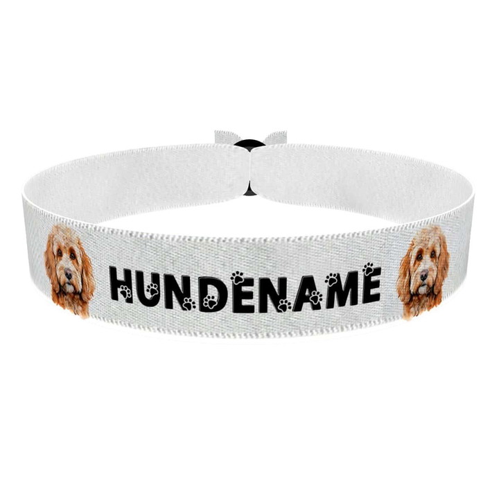 Zum Produkt Cockapoo Stoffarmband anpassbar mit Name
