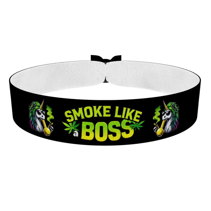 Zum Produkt Smoke like a Boss Stoffarmband