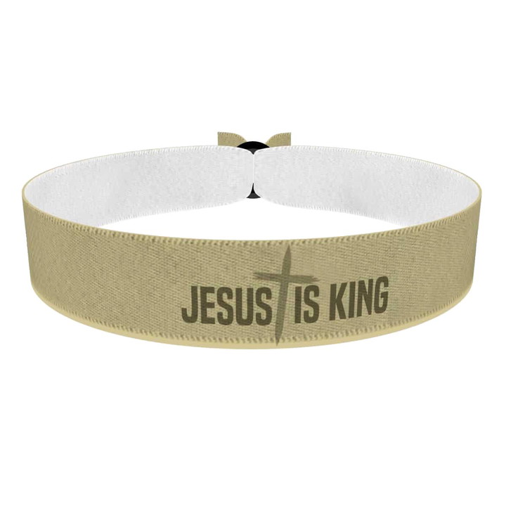 Zum Produkt Jesus is King Stoffarmband