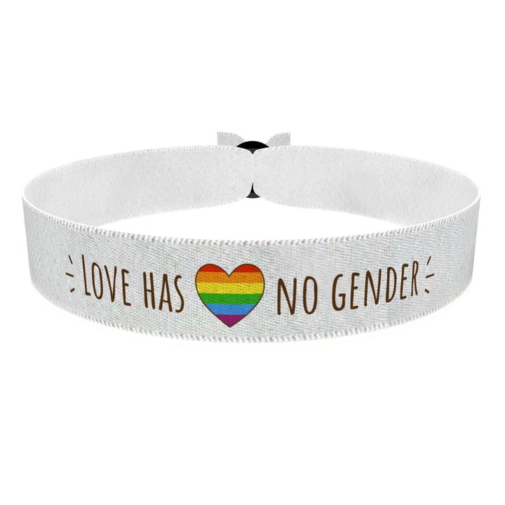 Zum Produkt Love has no Gender LGBTQ Stoffarmband