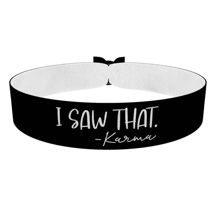 Zum Produkt I saw that - Karma Stoffarmband