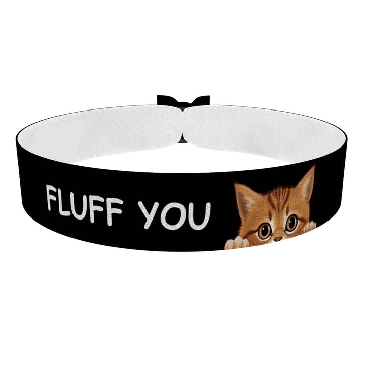 Zum Produkt Stoffarmband Fluff You für Katzenliebhaber