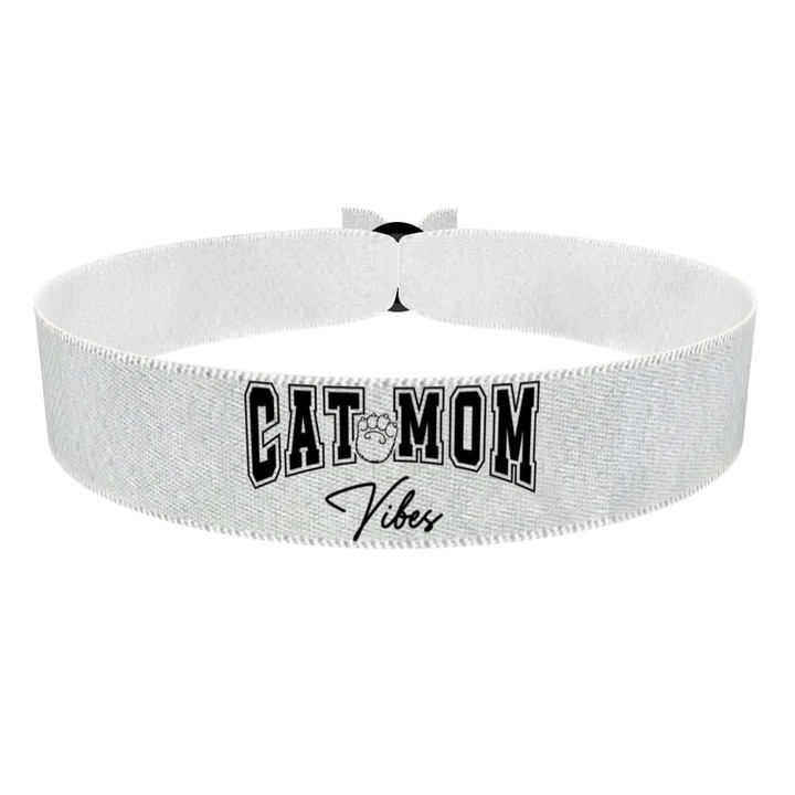 Zum Produkt Stoffarmband Katzenliebhaber mit süßem Katzenmotiv