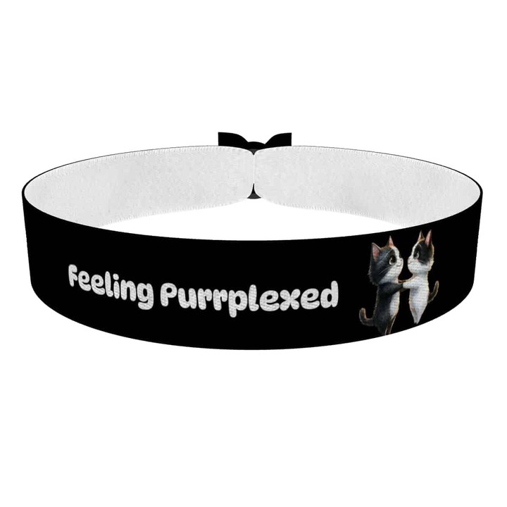 Zum Produkt Stoffarmband Feeling Purrplexed für Katzenliebhaber
