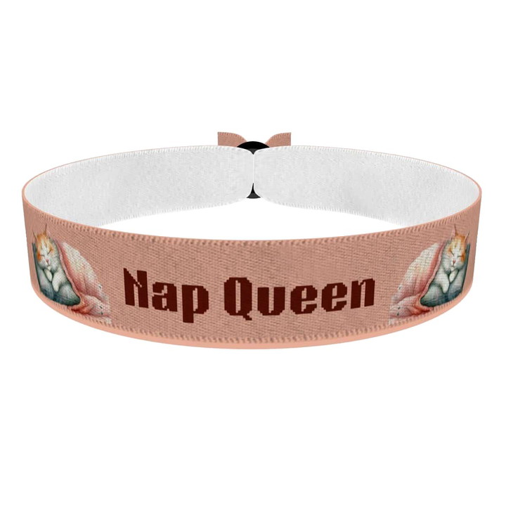 Zum Produkt Stoffarmband Nap Queen für Katzenliebhaber