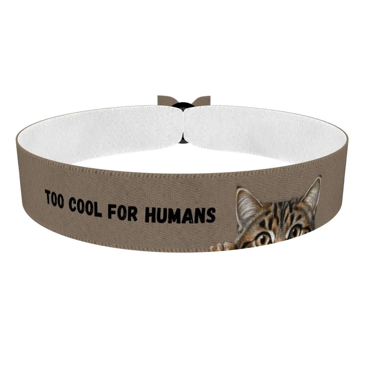 Zum Produkt Stoffarmband für Katzenliebhaber mit coolem Katzenmotiv