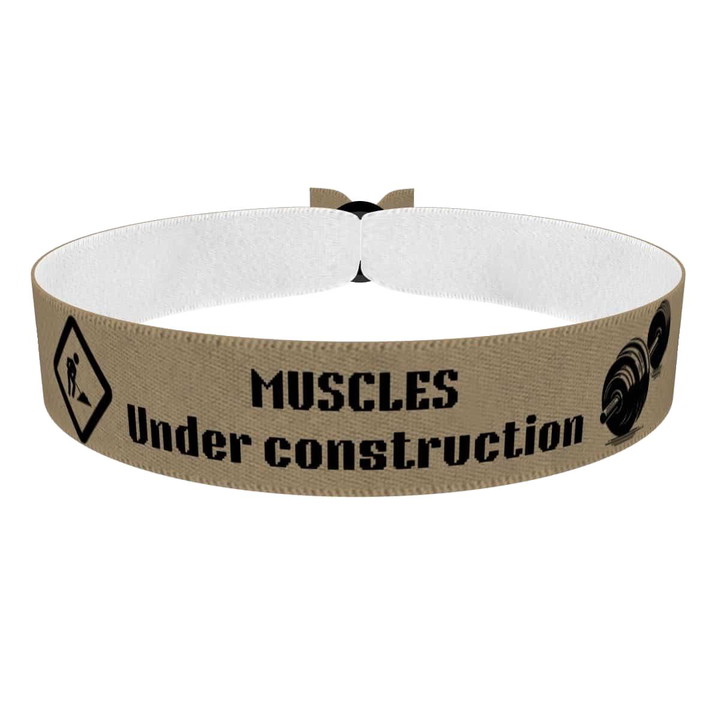 Zum Produkt Stoffarmband mit Motiv Muscles Under Construction