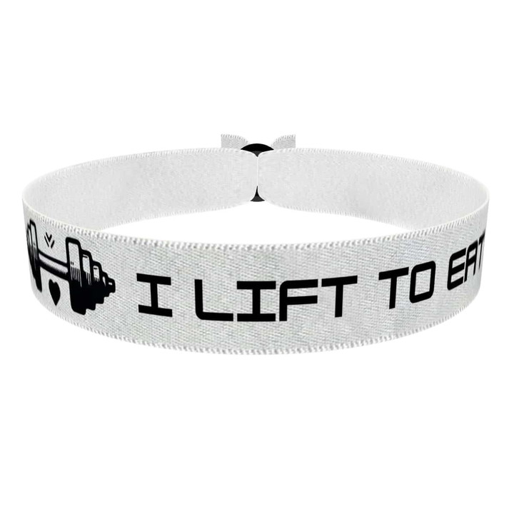 Zum Produkt Stoffarmband I LIFT TO EAT für Fitnessbegeisterte