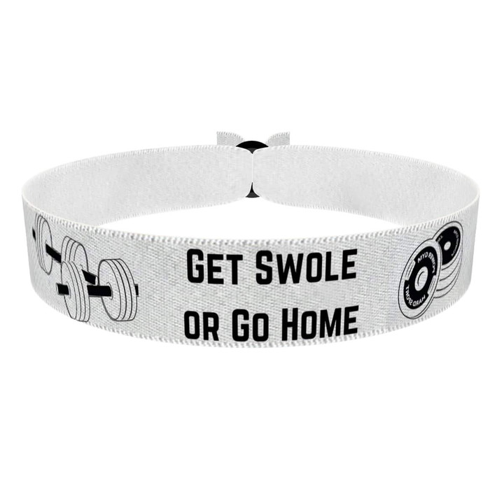 Zum Produkt Fitness Stoffarmband Get Swole or Go Home Motiv