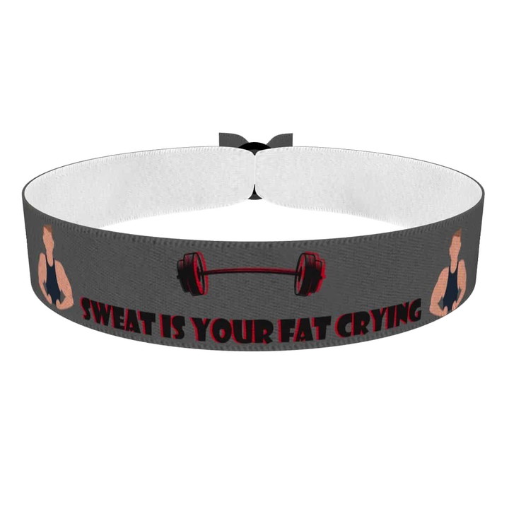 Zum Produkt Stoffarmband Sweat is your fat crying für Fitnessliebhaber