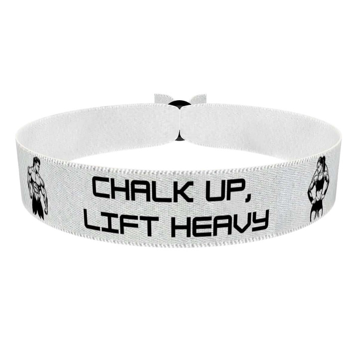 Zum Produkt Stoffarmband Lift Heavy für Fitnessliebhaber und Kraftsportler