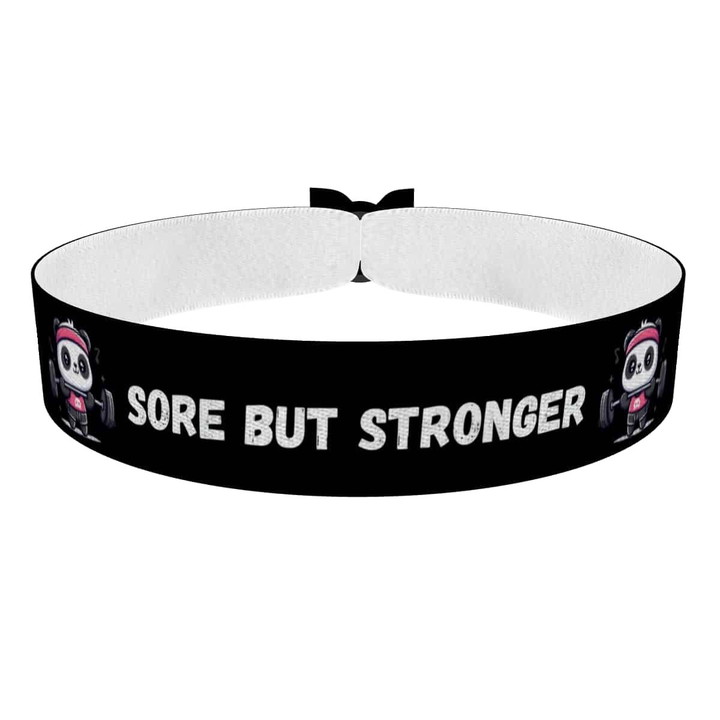 Zum Produkt Stoffarmband Sore but Stronger für Fitnessliebhaber