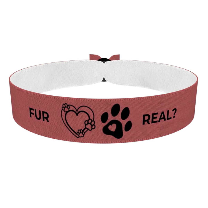 Zum Produkt Stoffarmband mit Motiv für Hundeliebhaber herzlich und echt