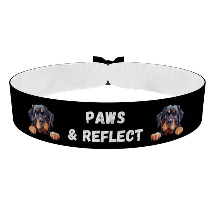 Zum Produkt Stoffarmband für Hundeliebhaber mit Rottweiler-Motiv