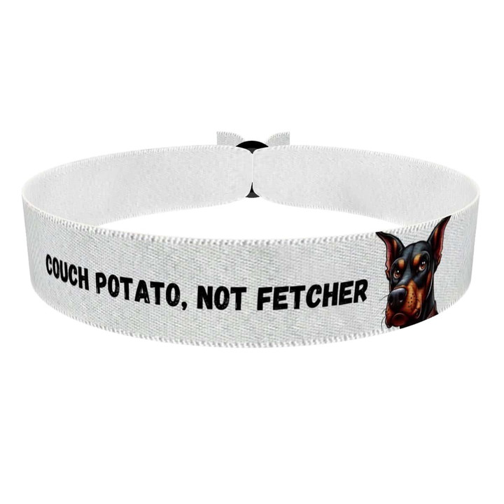 Zum Produkt Stoffarmband Couch Potato Not Fetcher für Hundeliebhaber
