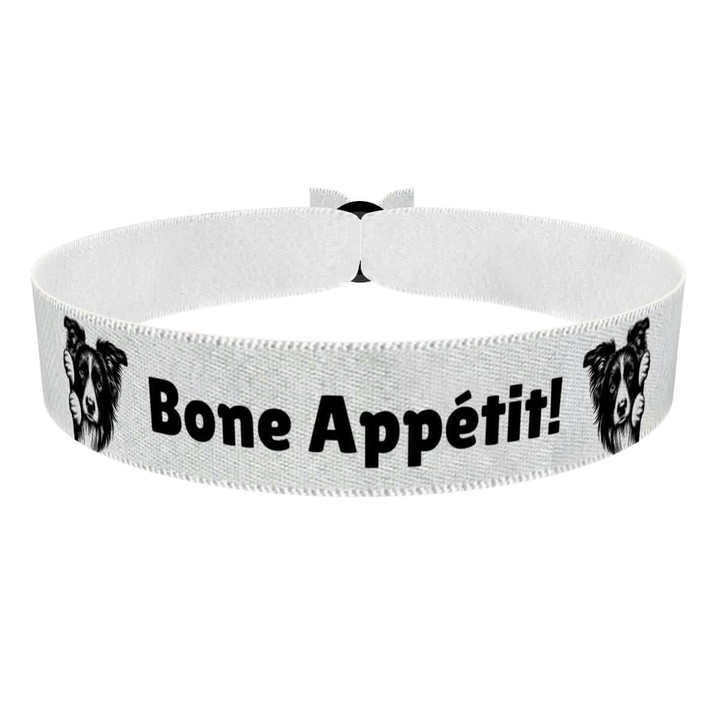 Zum Produkt Stoffarmband Bone Appétit für Hundeliebhaber