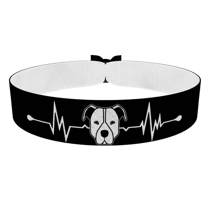 Zum Produkt Hundeliebhaber Stoffarmband mit Hundeknochen Motiv