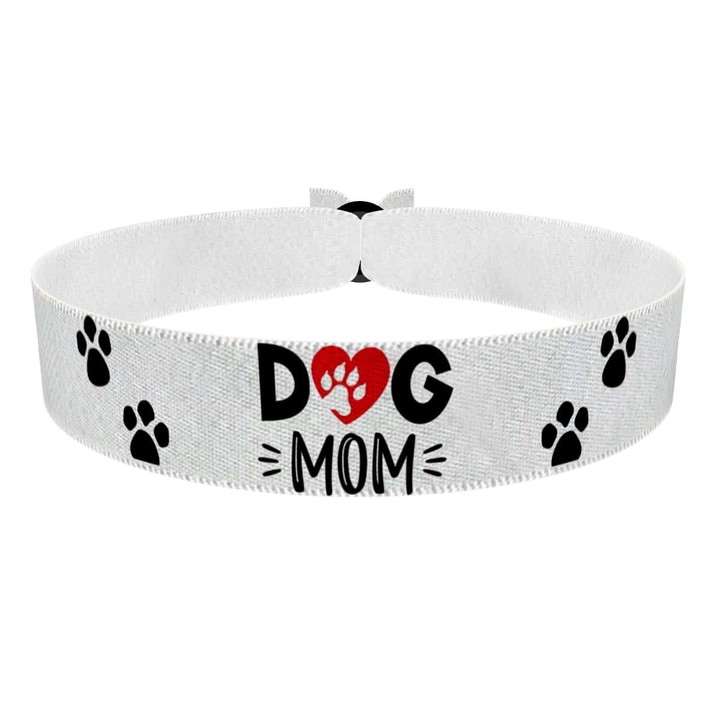 Zum Produkt Stoffarmband mit Hunde-Motiv für Hundeliebhaber