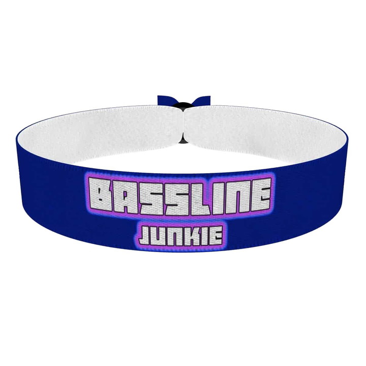 Zum Produkt Stoffarmband mit Techno Motiv Bassline Vibe