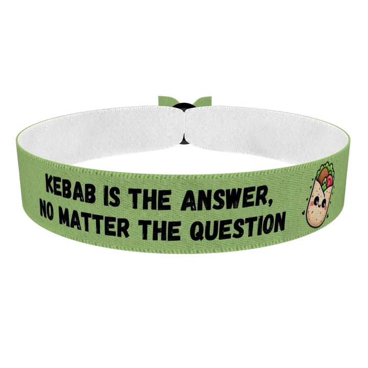Zum Produkt Stoffarmband mit Kebab-Motiv für Food & Drinks-Liebhaber