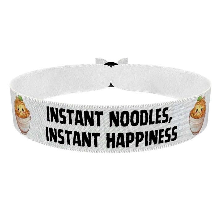 Zum Produkt Stoffarmband Instant Noodles Instant Happiness Motiv