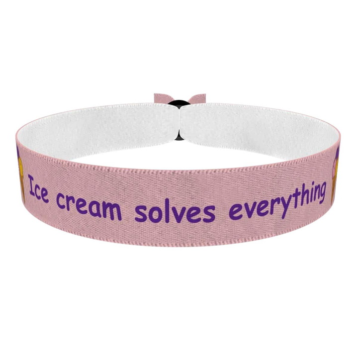 Zum Produkt Stoffarmband mit Ice Cream Lovin' Motiv  für Food & Drinks Fans
