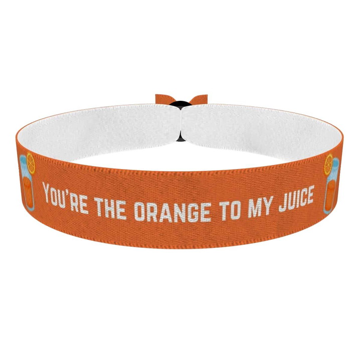 Zum Produkt Stoffarmband You're the Orange to My Juice Motiv