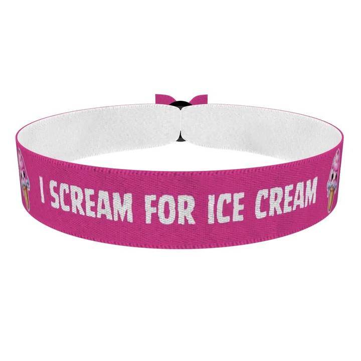 Zum Produkt Stoffarmband I Scream For Ice Cream Motiv Design