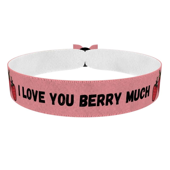 Zum Produkt Stoffarmband I Love You Berry Much im Food & Drinks Stil