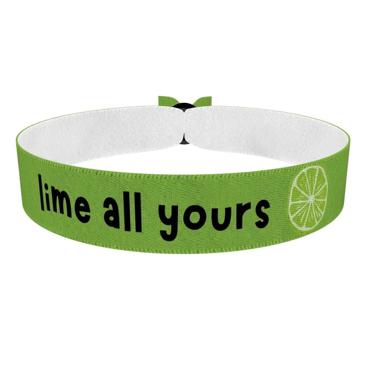 Zum Produkt Stoffarmband mit Limettenmotiv für kreative Food & Drinks Fans