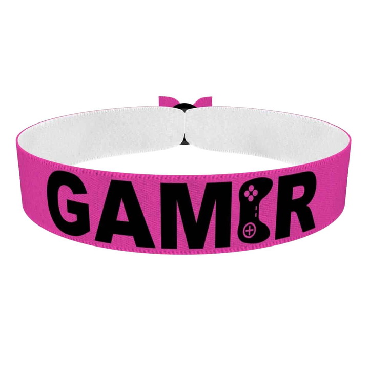 Zum Produkt Gamer Stoffarmband mit Controller Motiv für leidenschaftliche Zocker