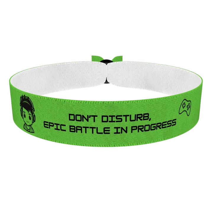 Zum Produkt Stoffarmband Don't Disturb Epic Battle in Progress Gamer Style