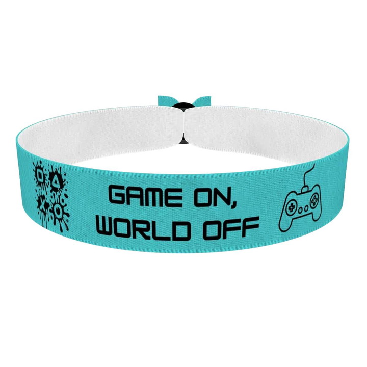 Zum Produkt Stoffarmband Game On World Off für Gamer