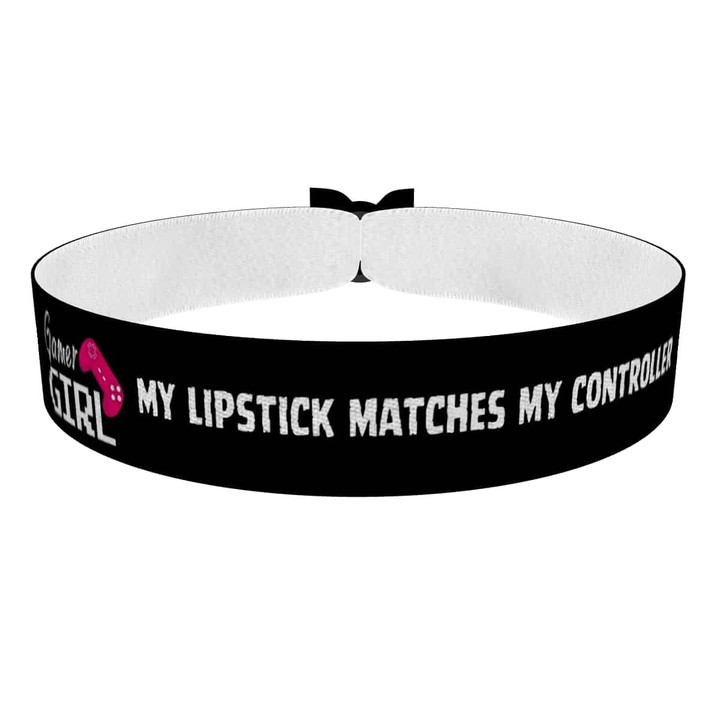 Zum Produkt Stoffarmband Gamer Girl My Lipstick Matches My Controller