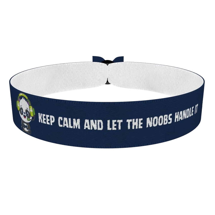 Zum Produkt Stoffarmband Keep Calm Let the Noobs Handle It für Gamer