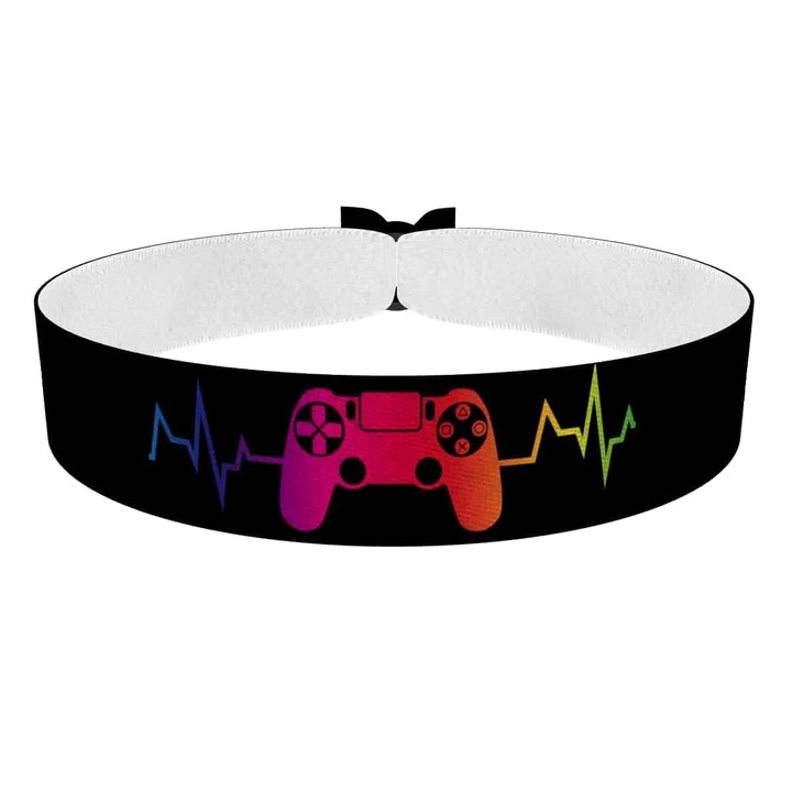 Zum Produkt Stoffarmband mit Gamecontroller und Soundwave Motiv für Gamer