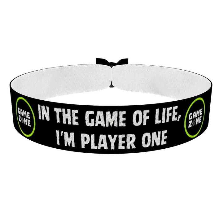 Zum Produkt Stoffarmband In the Game of Life I'm Player One Gamer Style