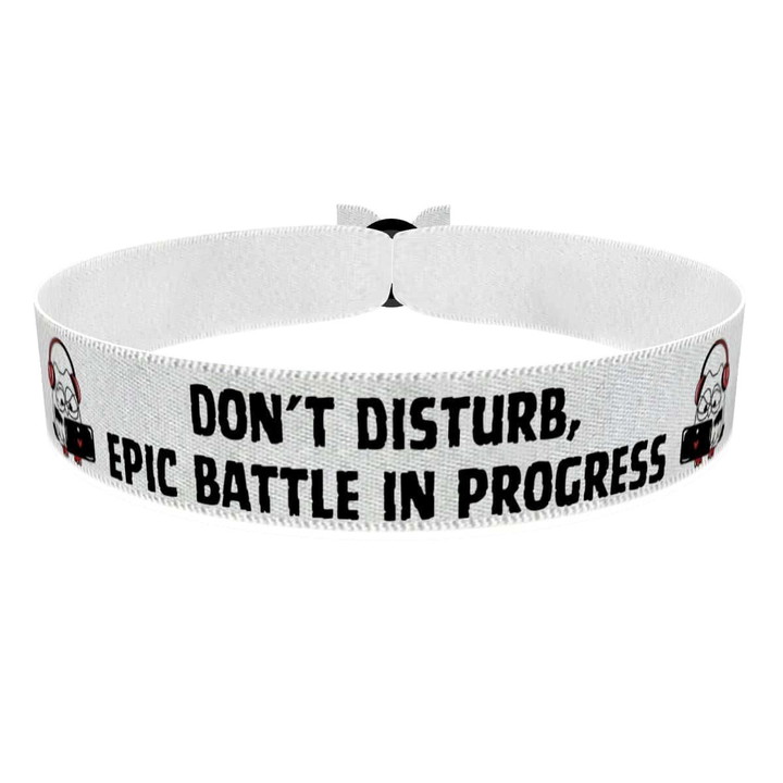 Zum Produkt Stoffarmband Don't Disturb Epic Battle in Progress für Gamer