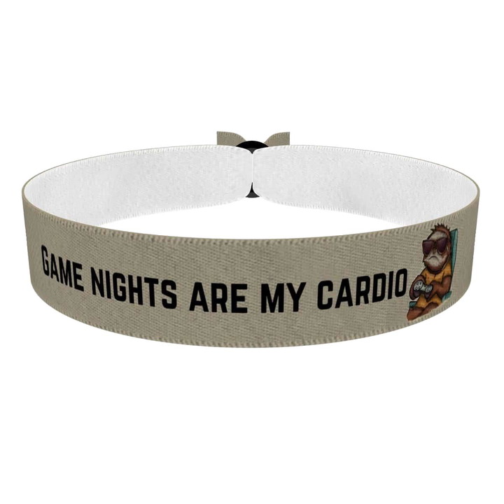 Zum Produkt Stoffarmband Game Nights Are My Cardio für Gamer