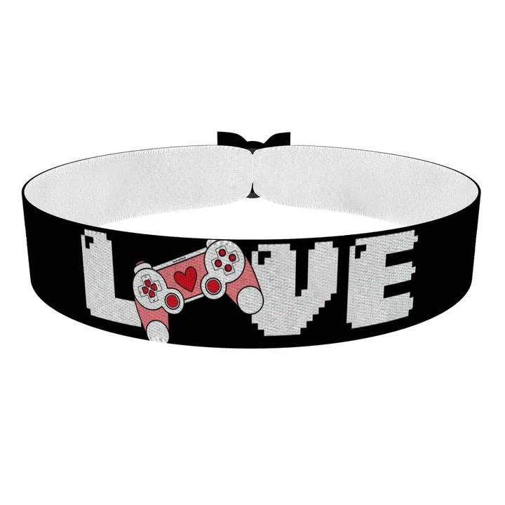 Zum Produkt Stoffarmband Gamer Love Controller Motiv