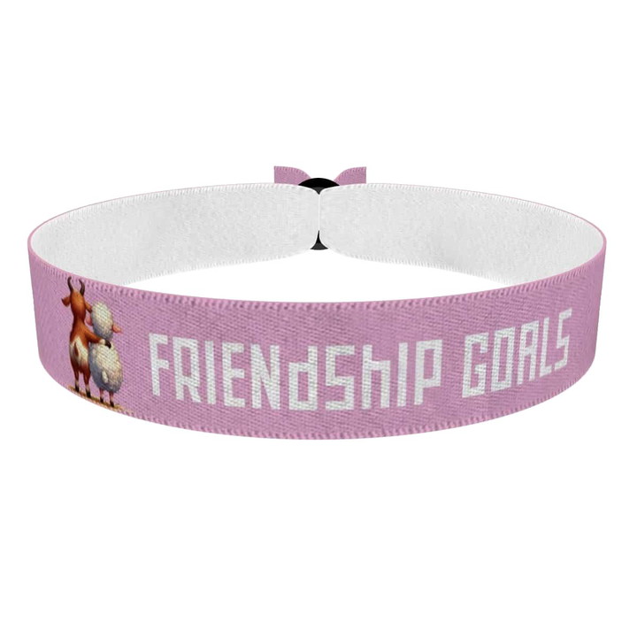 Zum Produkt Stoffarmband mit Freundschaftsmotiv für Familie und Freunde