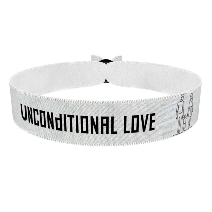 Zum Produkt Stoffarmband Unconditional Love für Familie und Freunde
