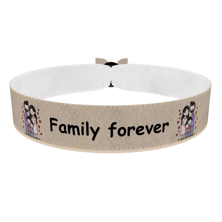 Zum Produkt Stoffarmband Family forever united für Familie und Freunde
