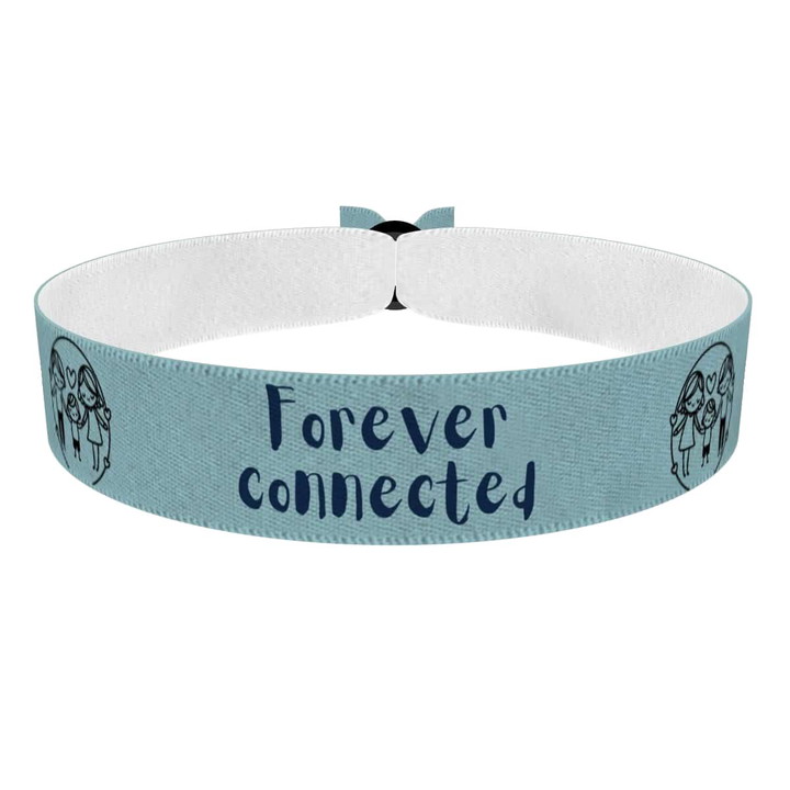 Zum Produkt Stoffarmband Forever connected für Familie und Freunde