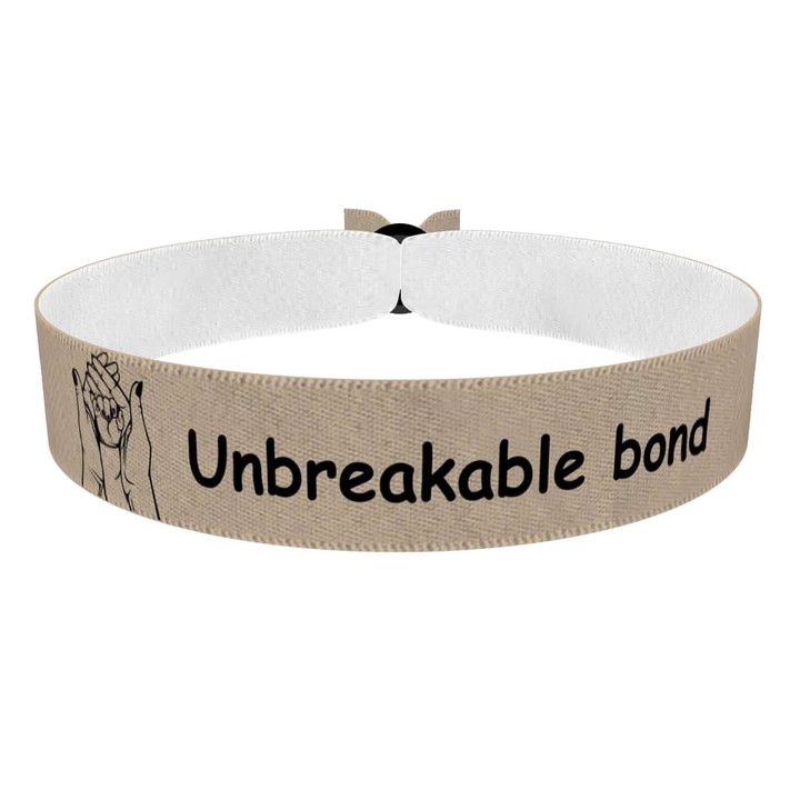 Zum Produkt Stoffarmband unbreakable bond für Familie und Freunde