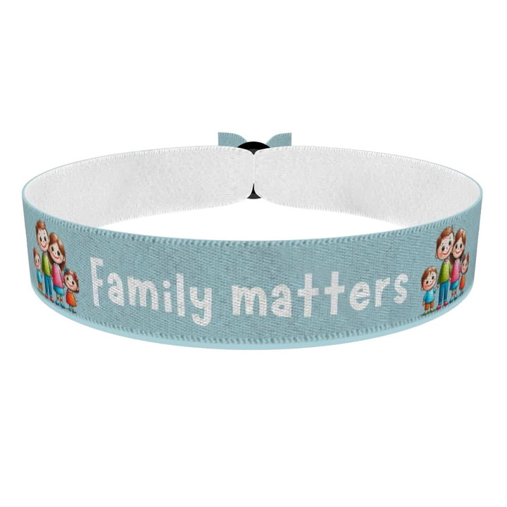 Zum Produkt Stoffarmband Family Matters für Familie und Freunde