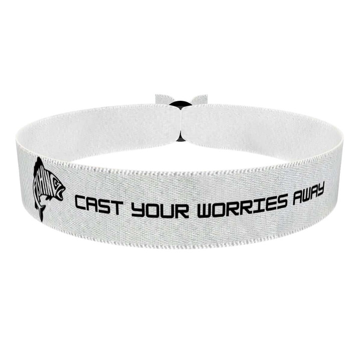 Zum Produkt Stoffarmband mit Fischmotiv für Angler und Outdoor-Fans